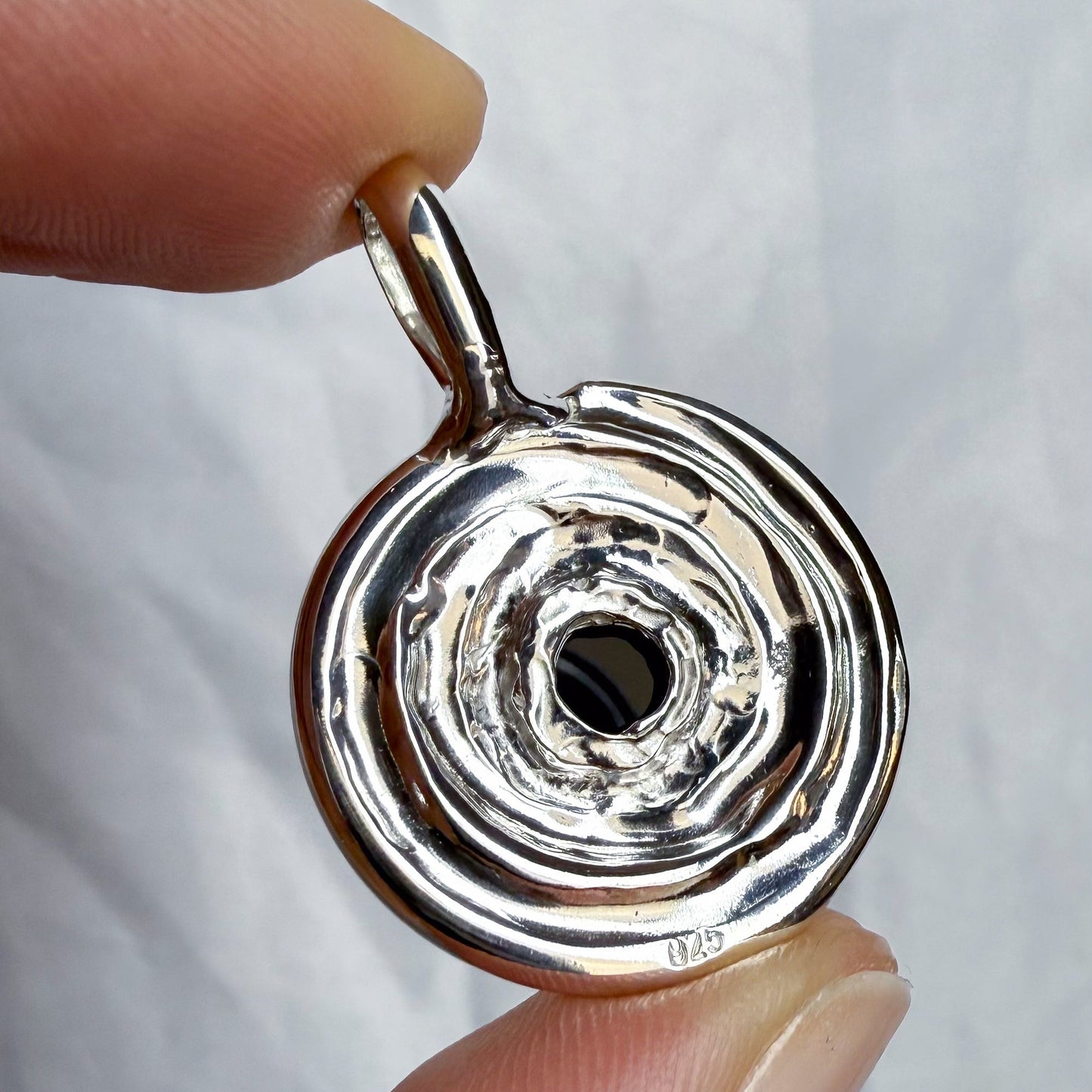 Uzumaki Black Spinel Pendant