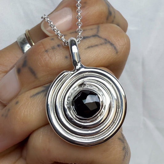 Uzumaki Black Spinel Pendant