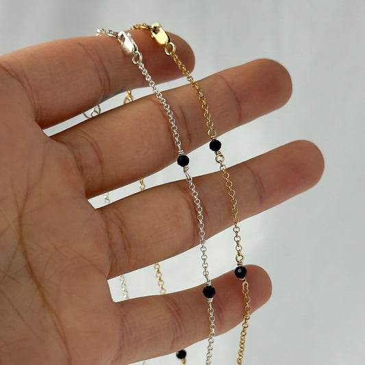 Onyx Anklet