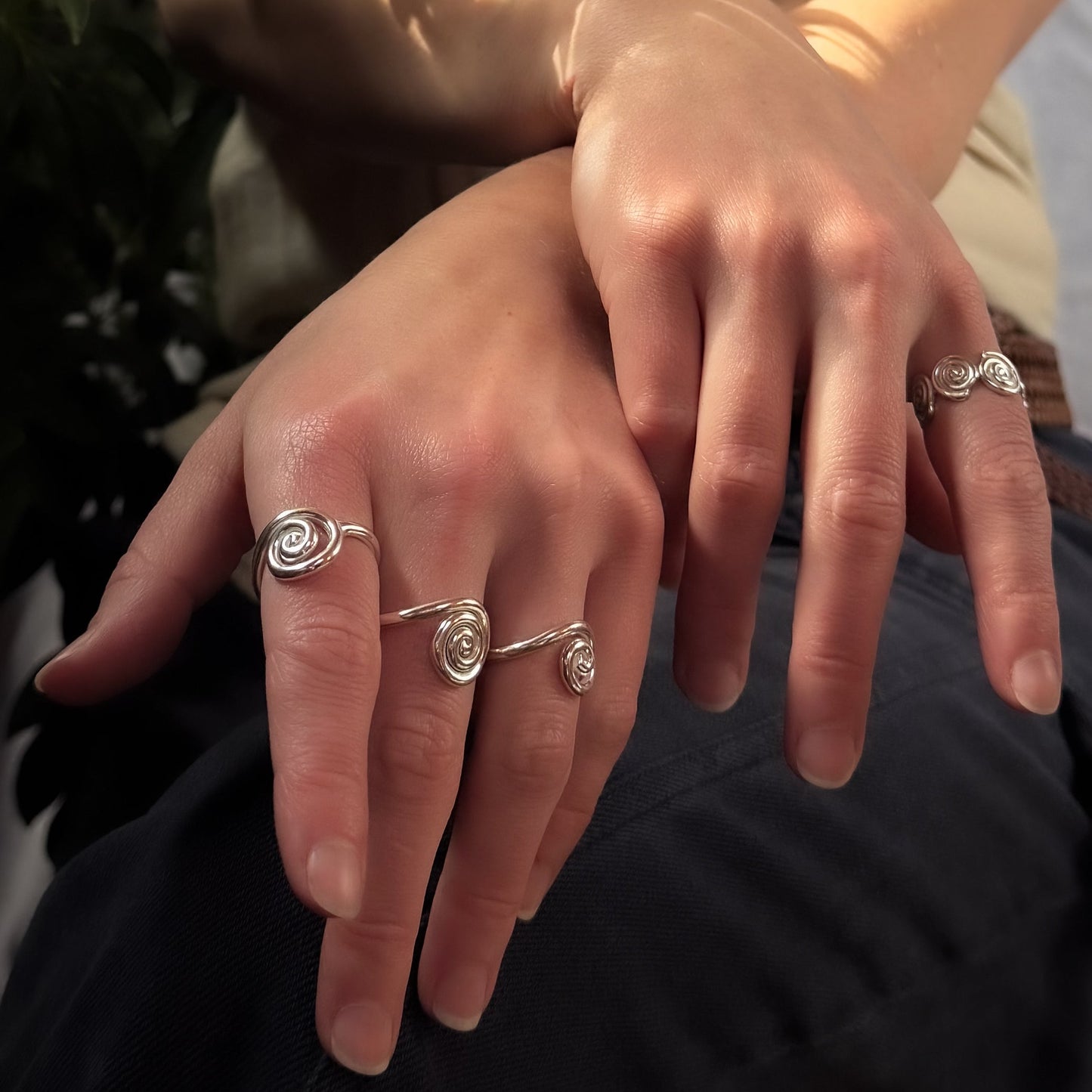 Solitaire Spiral Rings