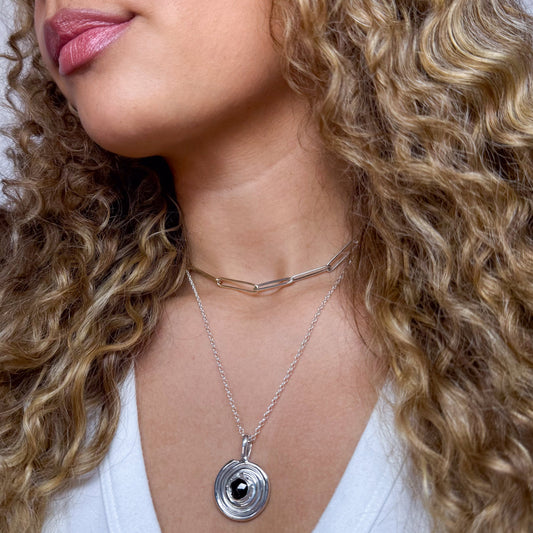 Uzumaki Black Spinel Pendant