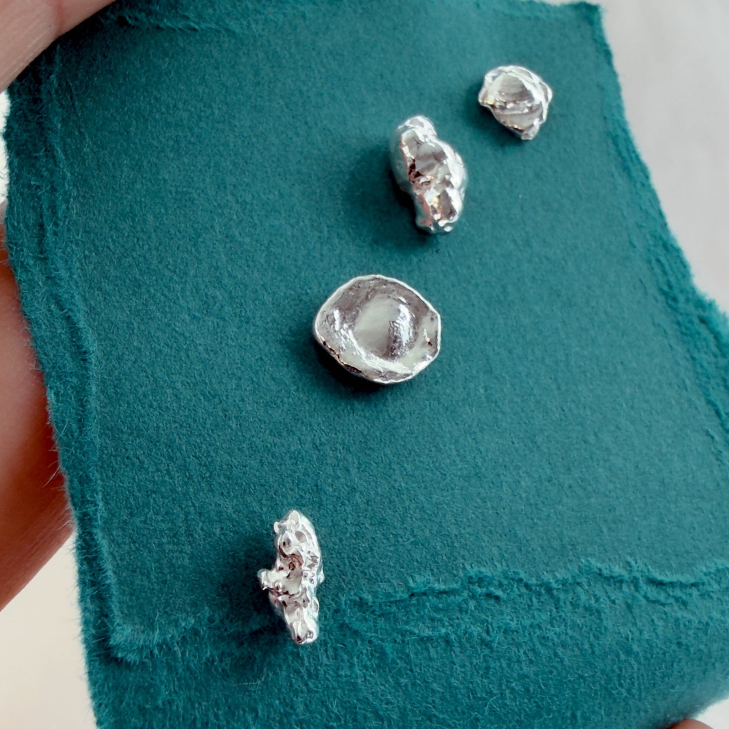 Water Cast Stud Earrings (Individual)