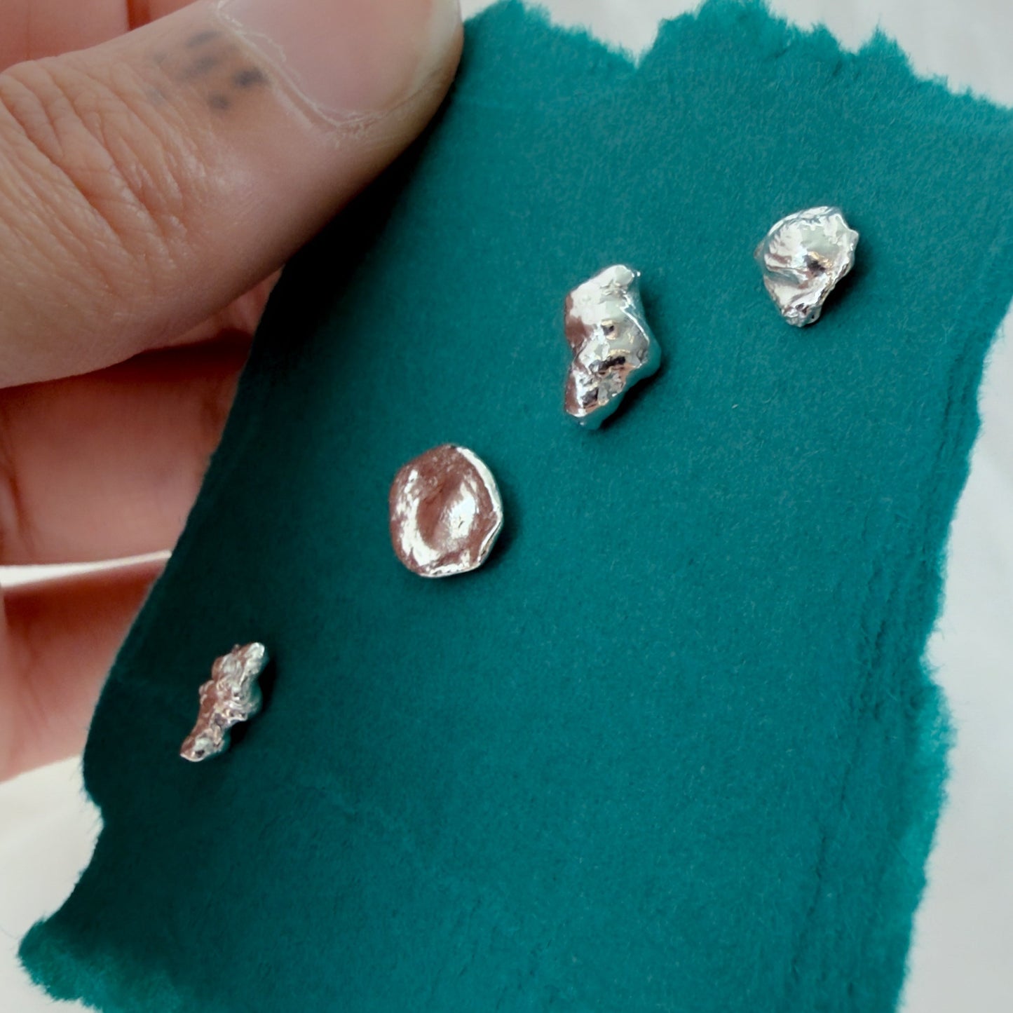 Water Cast Stud Earrings (Individual)