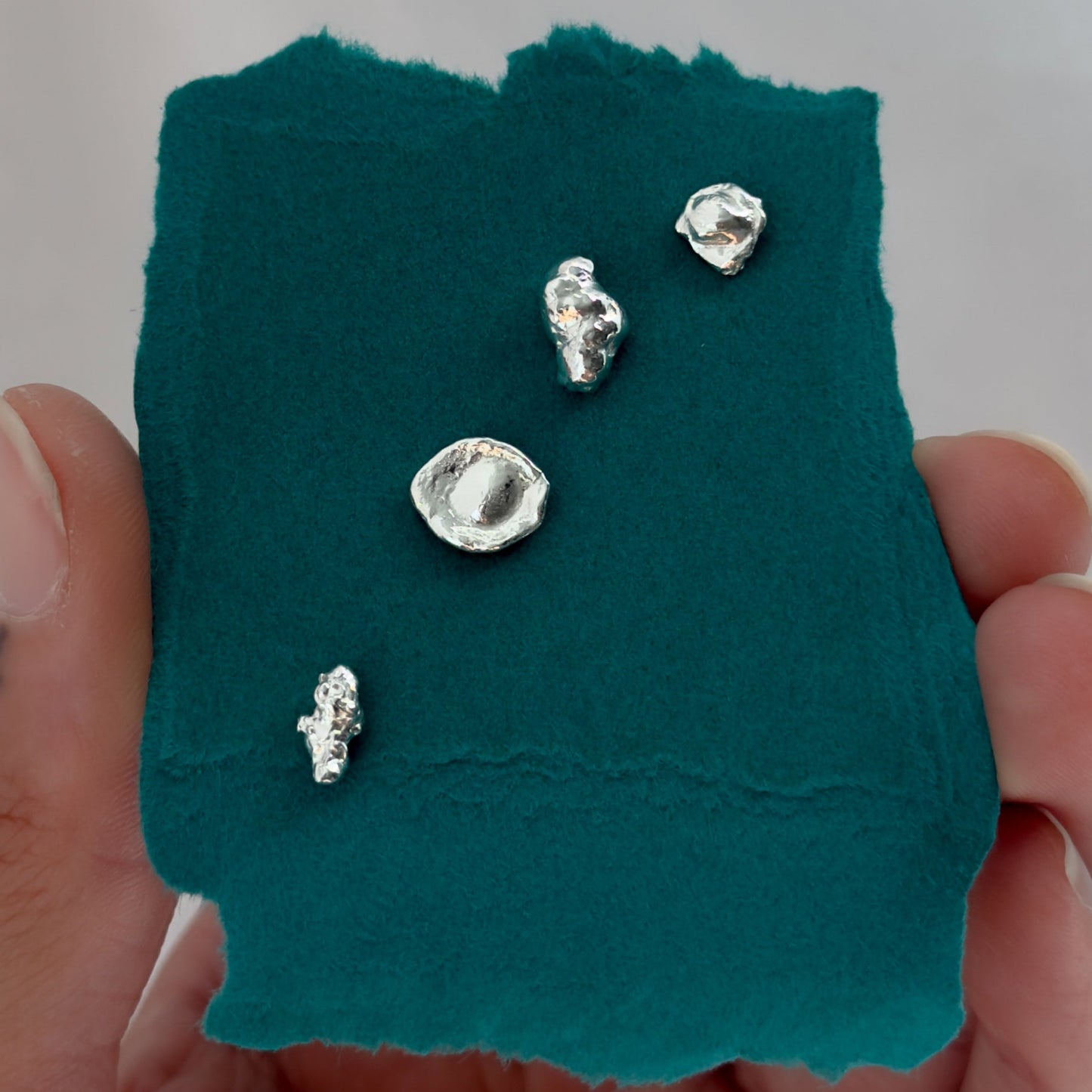 Water Cast Stud Earrings (Individual)