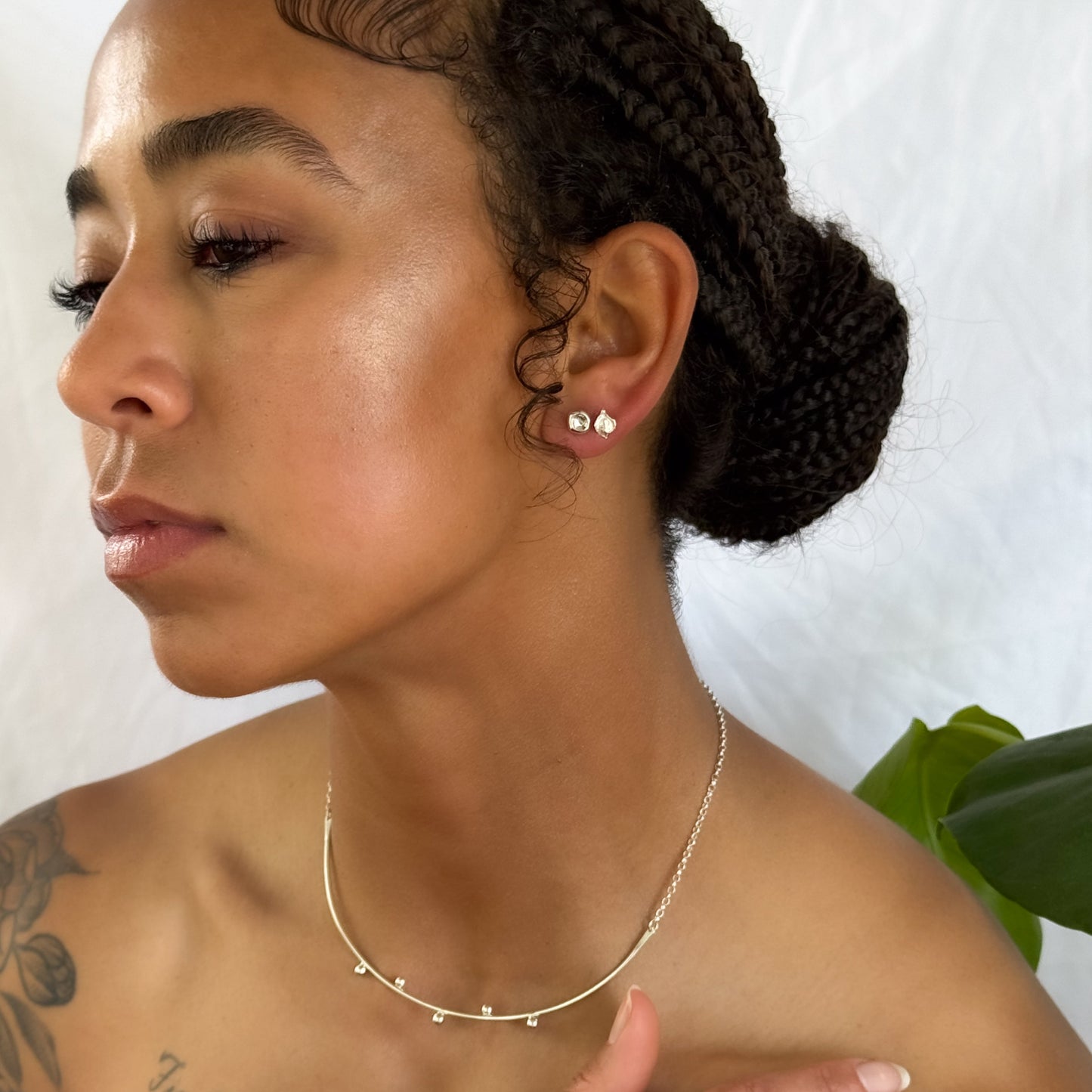 Water Cast Stud Earrings (Individual)