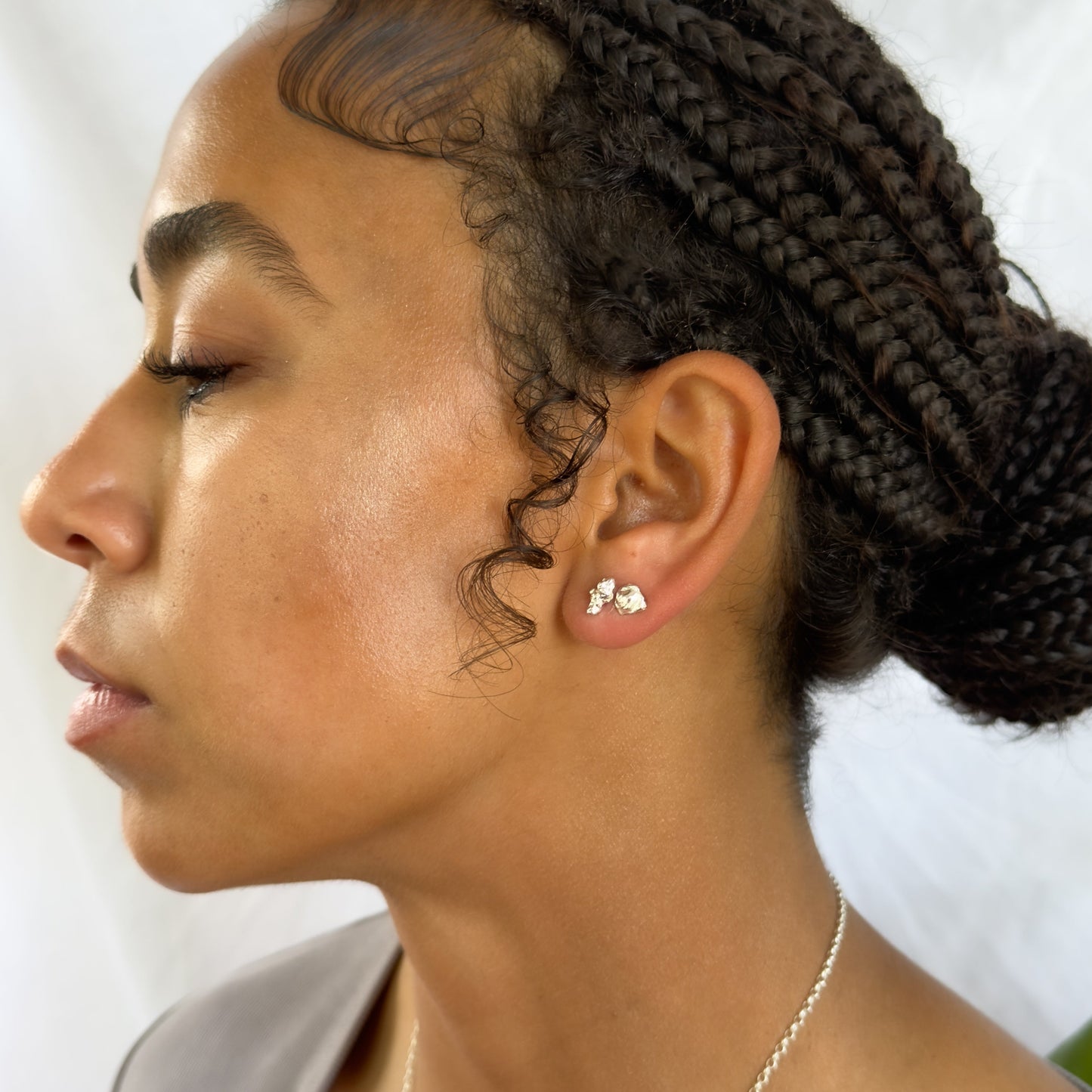 Water Cast Stud Earrings (Individual)