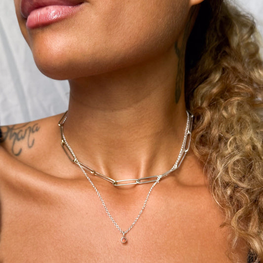 Mexican Fire Opal Layering Necklace