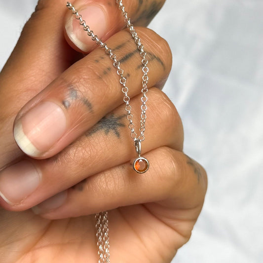 Mexican Fire Opal Layering Necklace