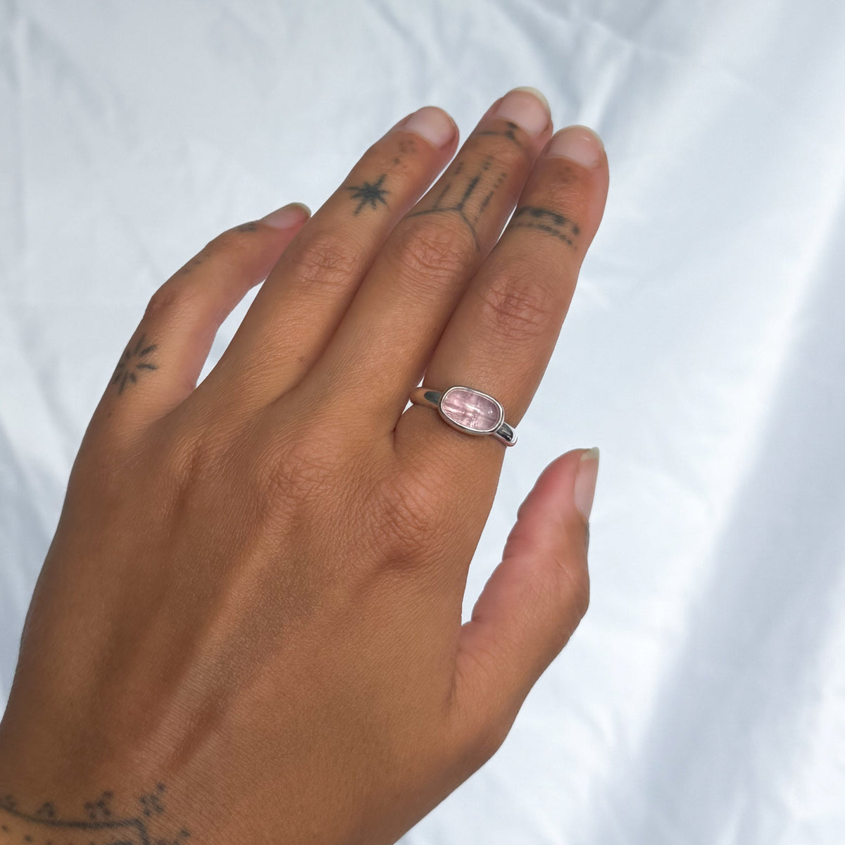 Pink Tourmaline Ring Size 8