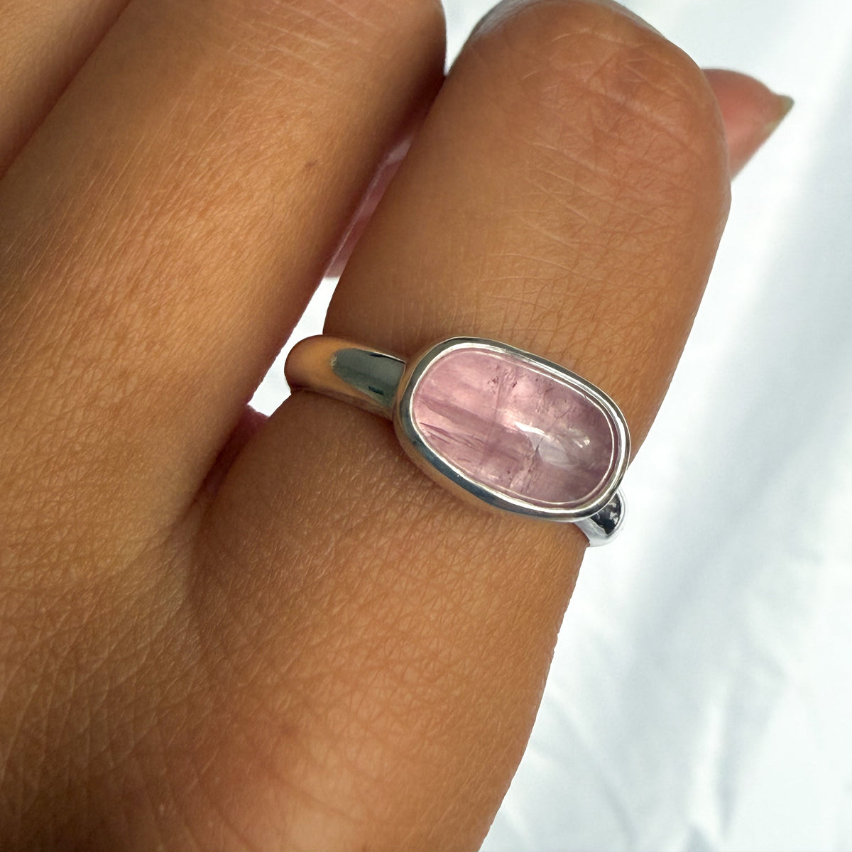 Pink Tourmaline Ring Size 8