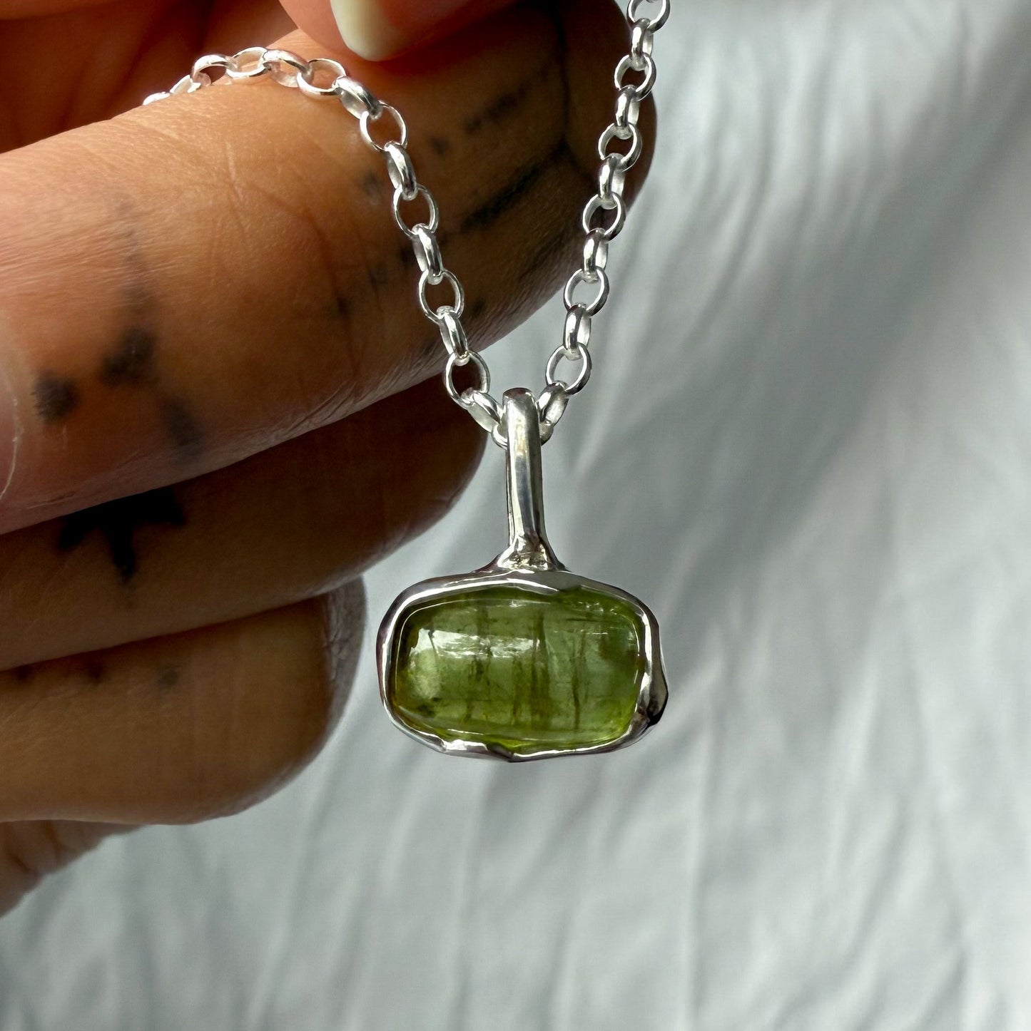 green tourmaline pedant
