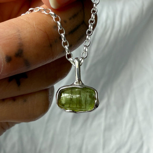 green tourmaline pedant