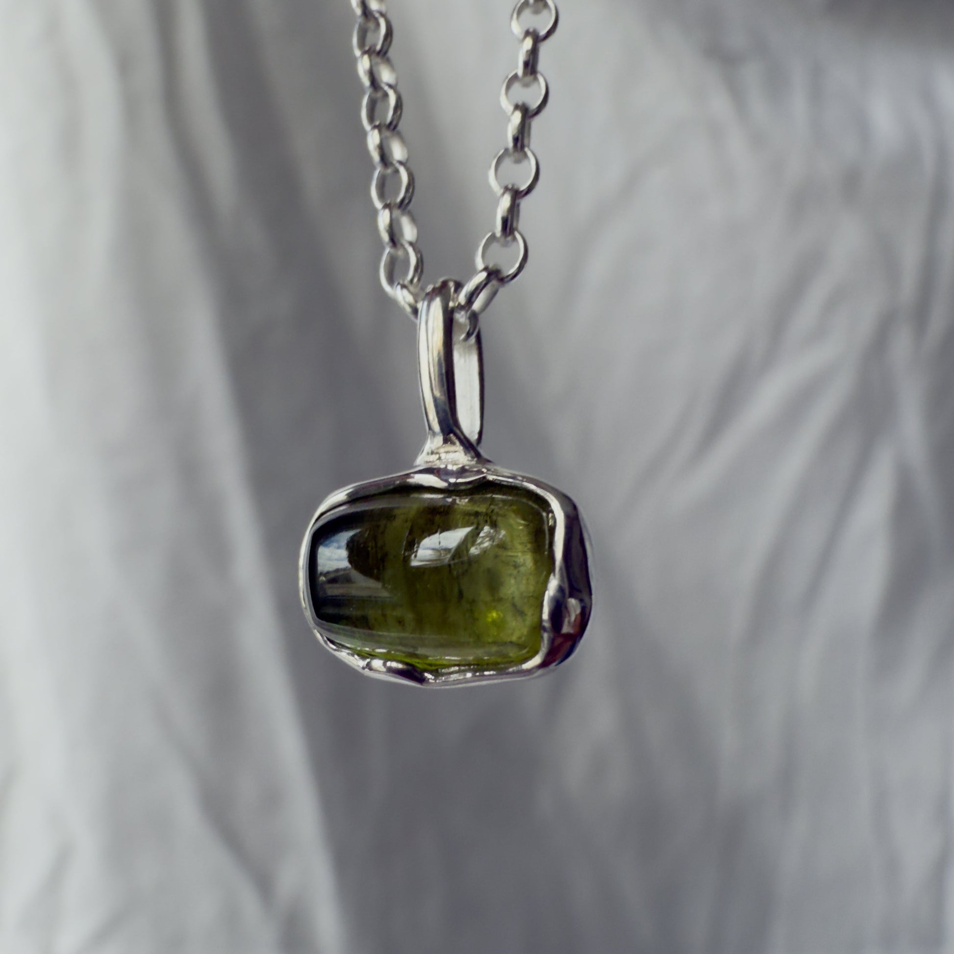 green tourmaline pendant