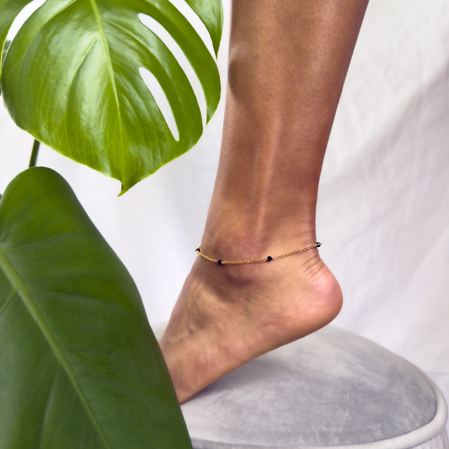 Onyx Anklet