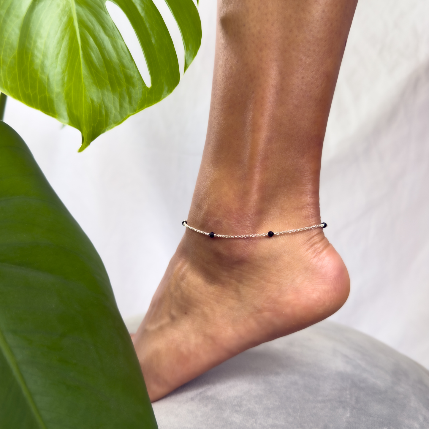 Onyx Anklet
